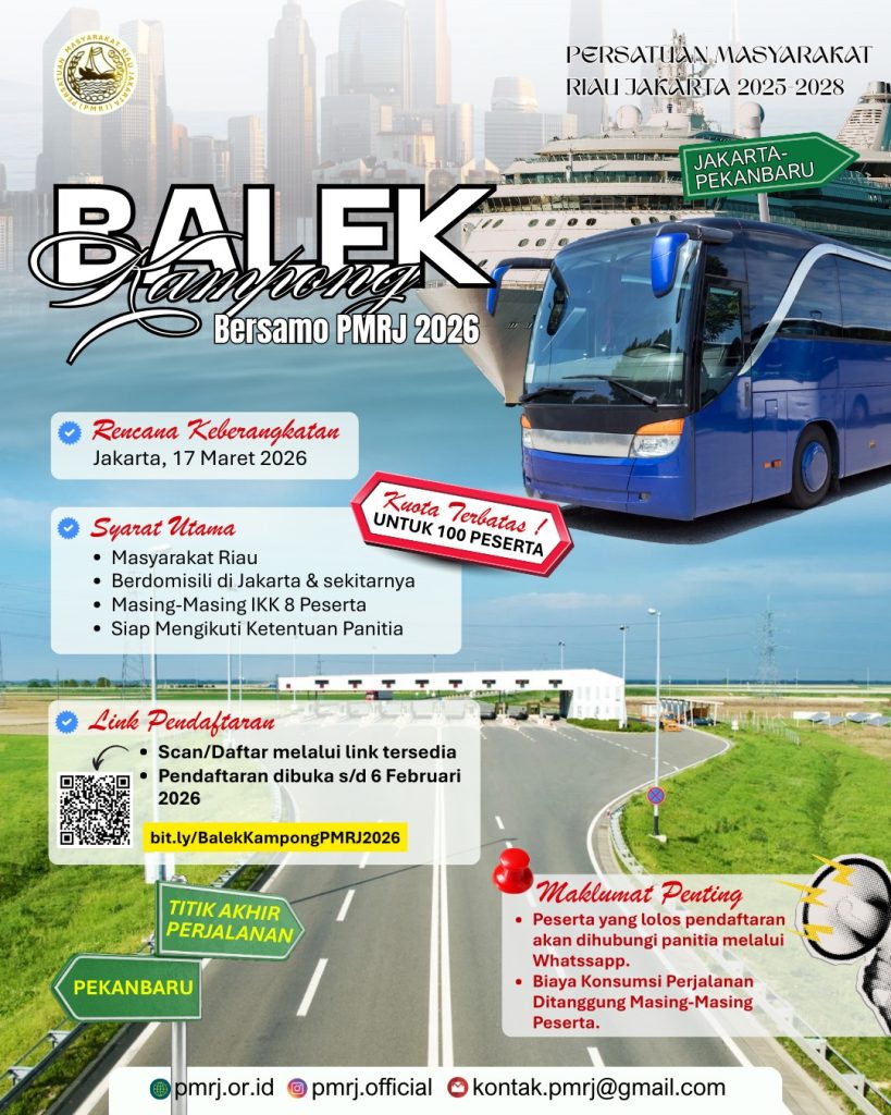 Balek Kampong Bersamo PMRJ 2026