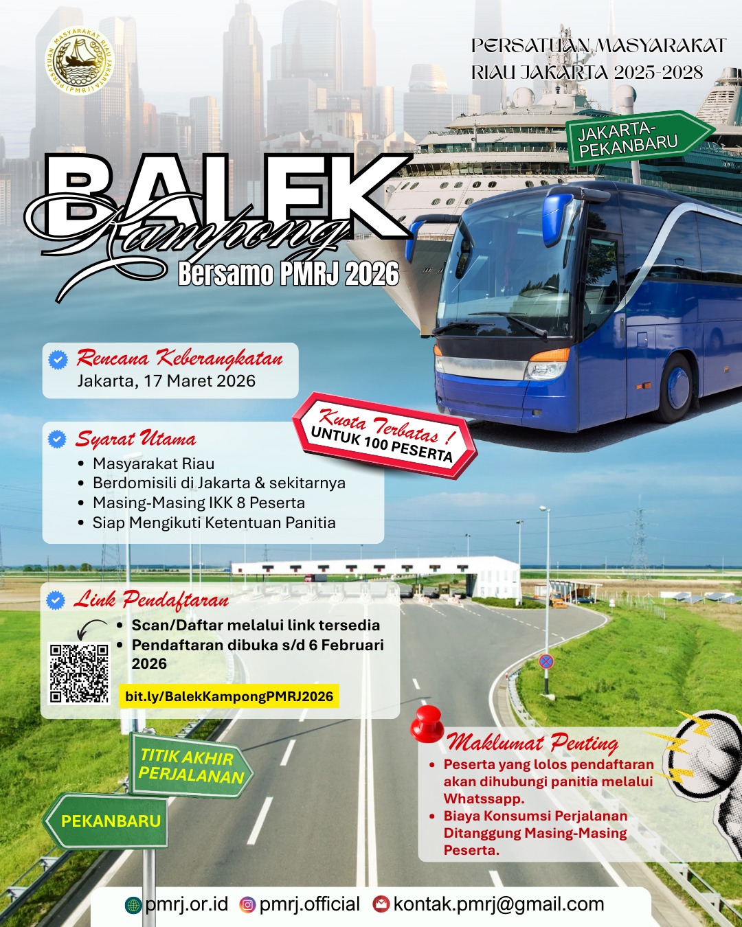 Balek Kampong Bersamo PMRJ 2026